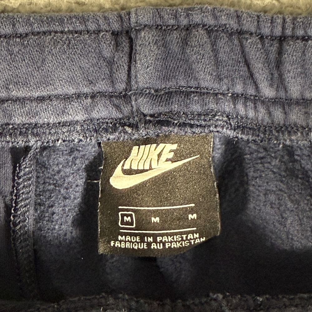 Nike Club Sweatpants Men's Medium Blue Open-Hem Fleece Pants - Picture 3 of 10